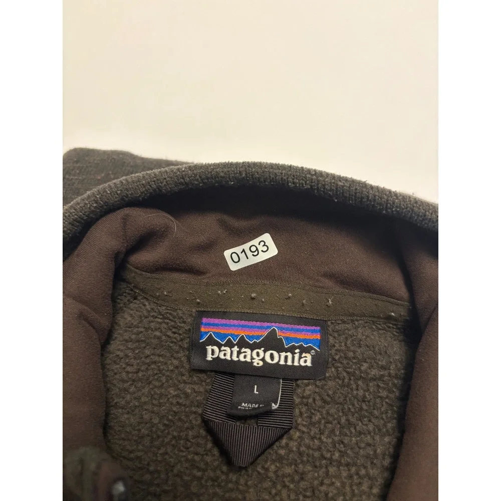 Patagonia Sweater Mens Large Brown Quarter Zip Fleece Pullover